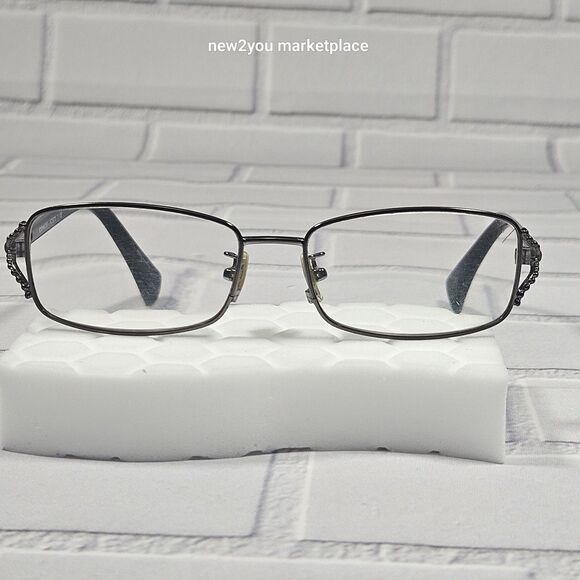 Pre owned COACH HC 5073 9017 DARK SILVER BLACK AUTHENTIC EYEGLASSES RX 52-16-135 - Picture 3 of 12